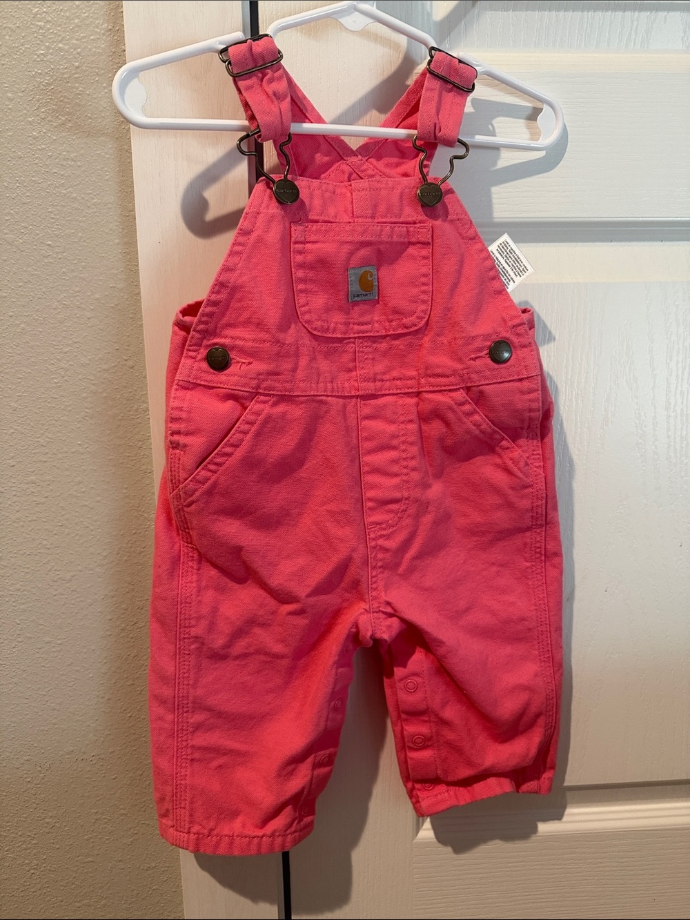 Carhartt Kids Pink Cotton Overalls